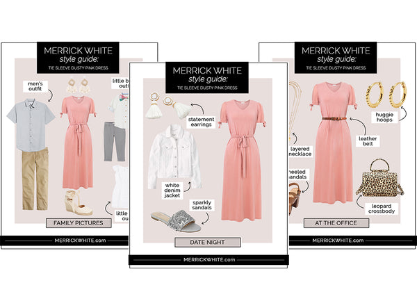 dusty pink midi dress styling ideas