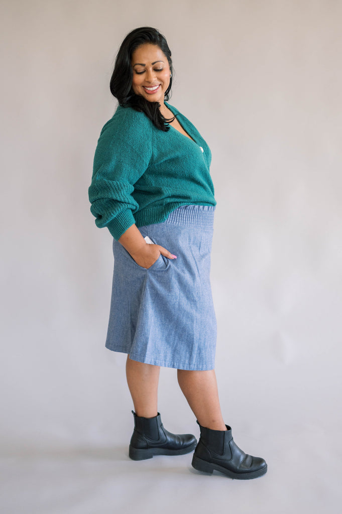 MW Chambray Skirt (Final Sale)