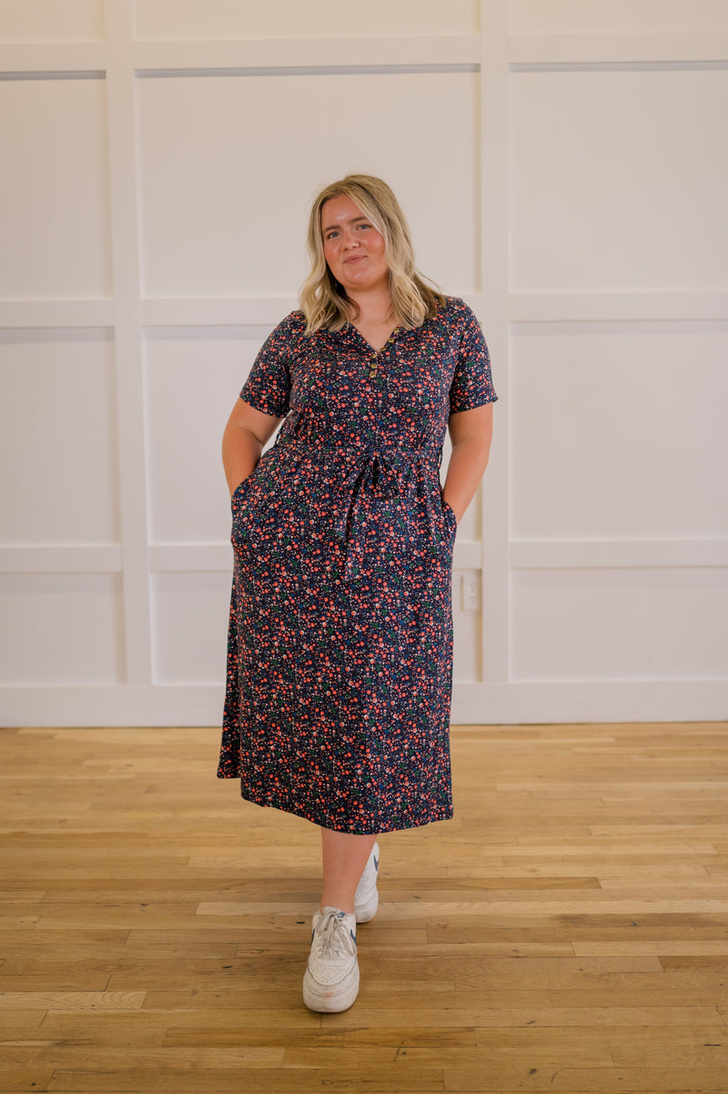 MW Anywhere Henley Dress in Ditsy Floral