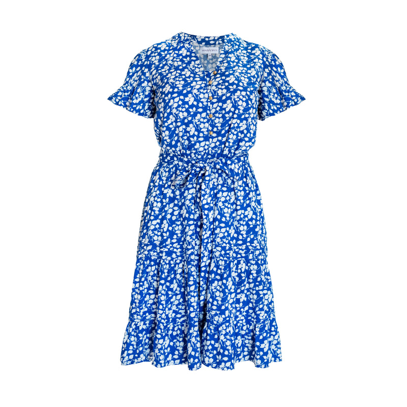MW Occasion Blue and White Floral Dress
