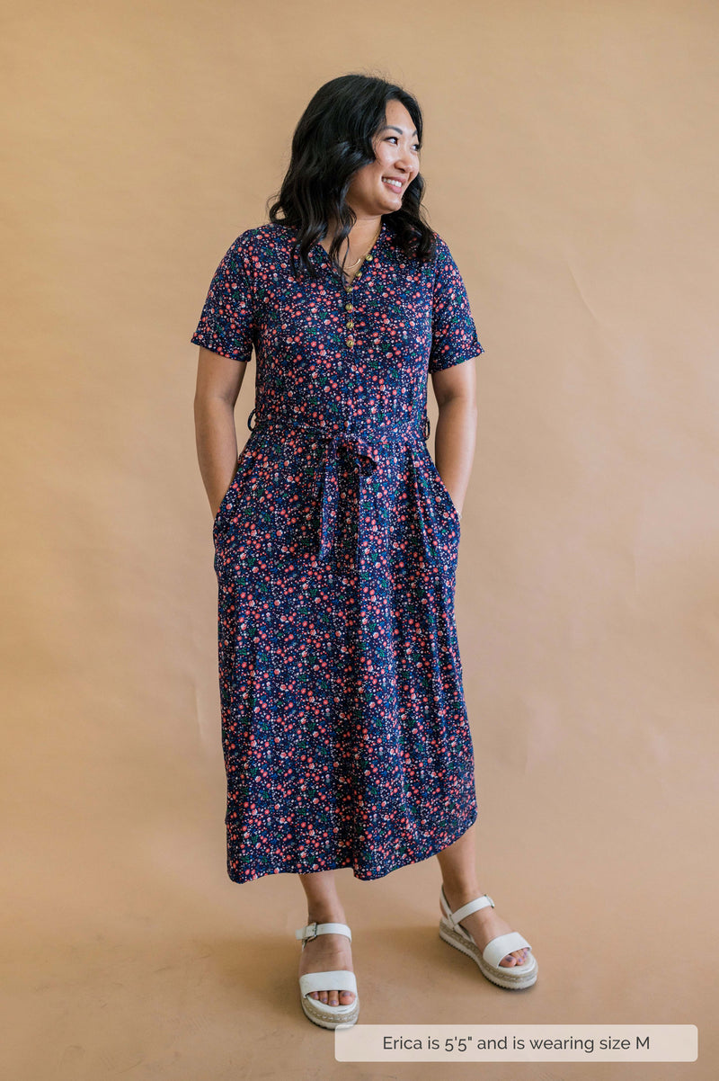 MW Anywhere Henley Dress in Ditsy Floral