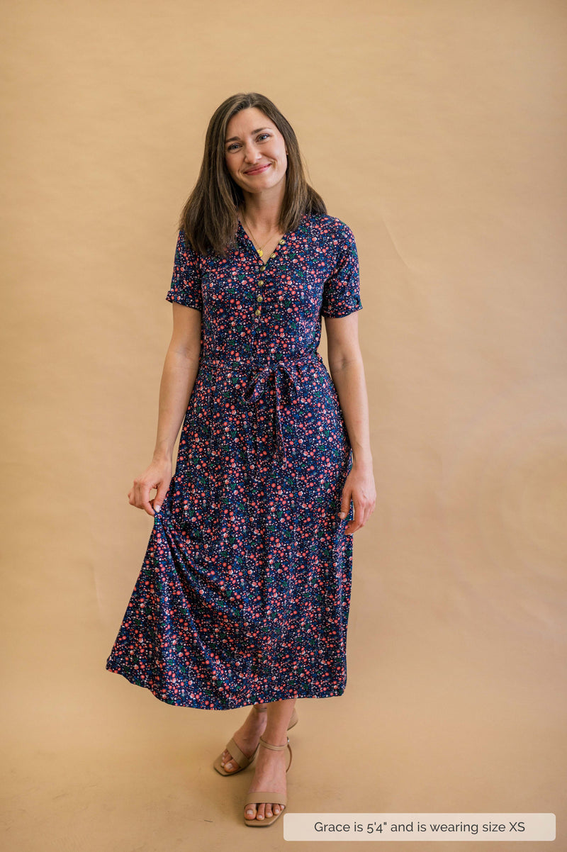 MW Anywhere Henley Dress in Ditsy Floral