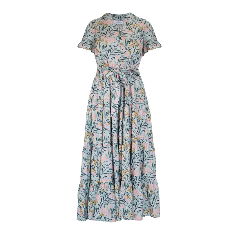 MW Occasion Garden Floral Midi Dress (Missing Button) - Final Sale